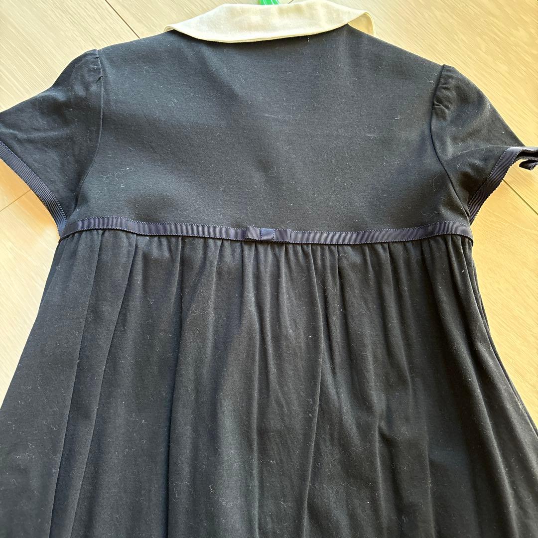 美品★familiar 襟付きワンピース 130サイズ 紺色