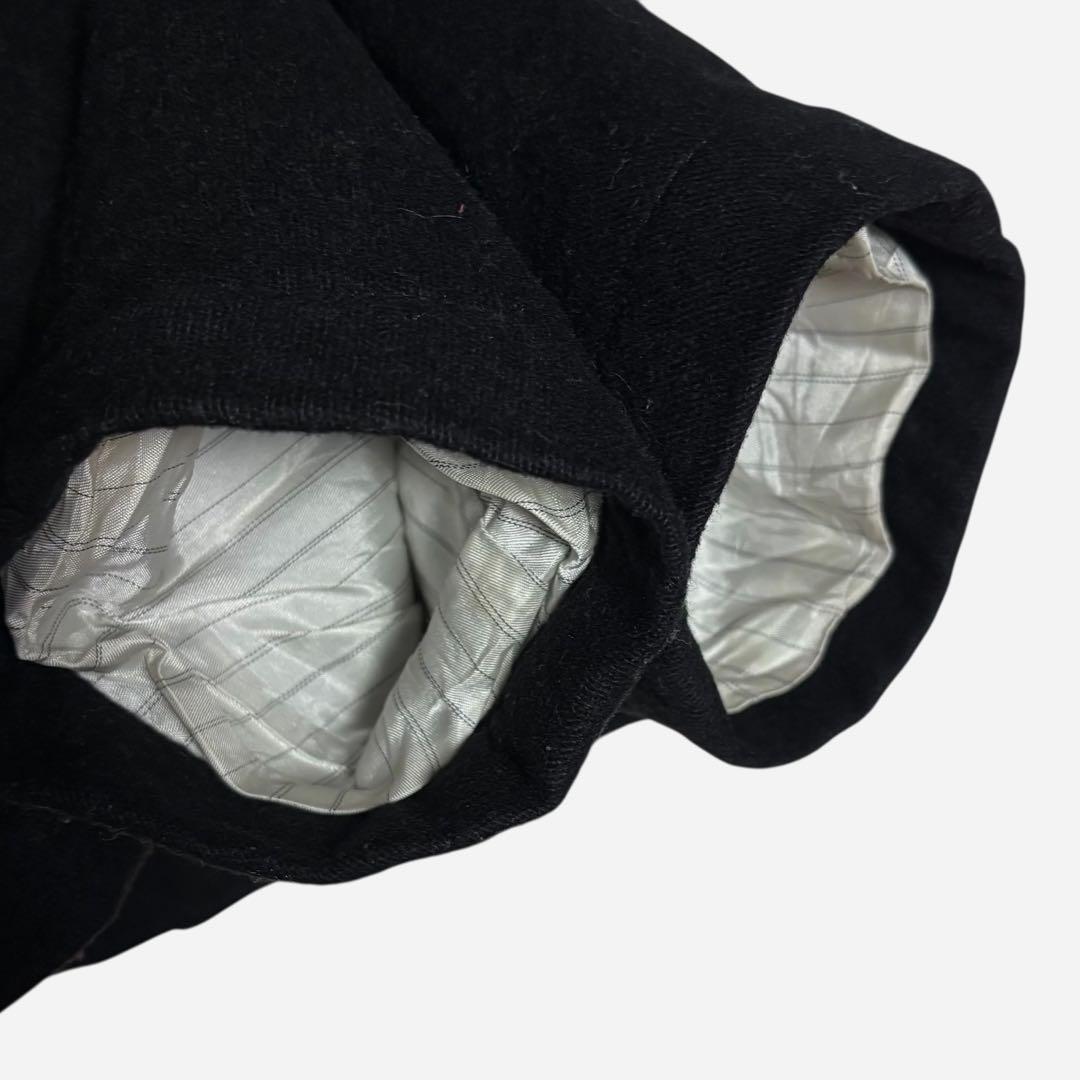 00sUSA古着バナナリパブリック ウールジャケット 黒 M ジップ短丈ブルゾン