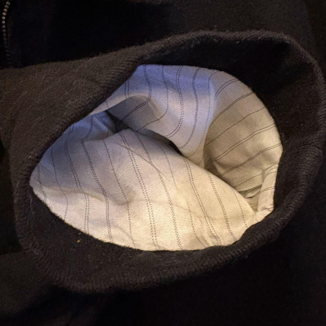 00sUSA古着バナナリパブリック ウールジャケット 黒 M ジップ短丈ブルゾン