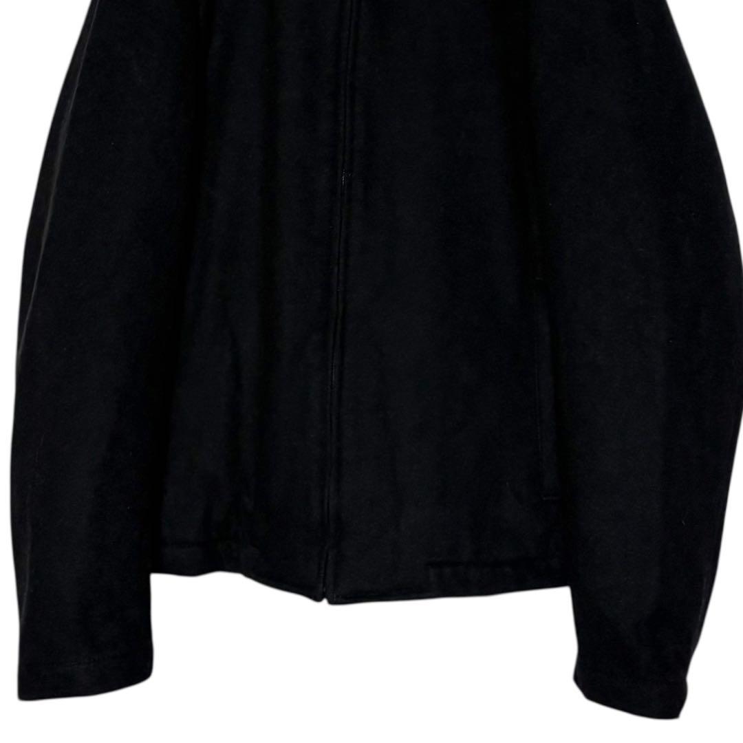 00sUSA古着バナナリパブリック ウールジャケット 黒 M ジップ短丈ブルゾン