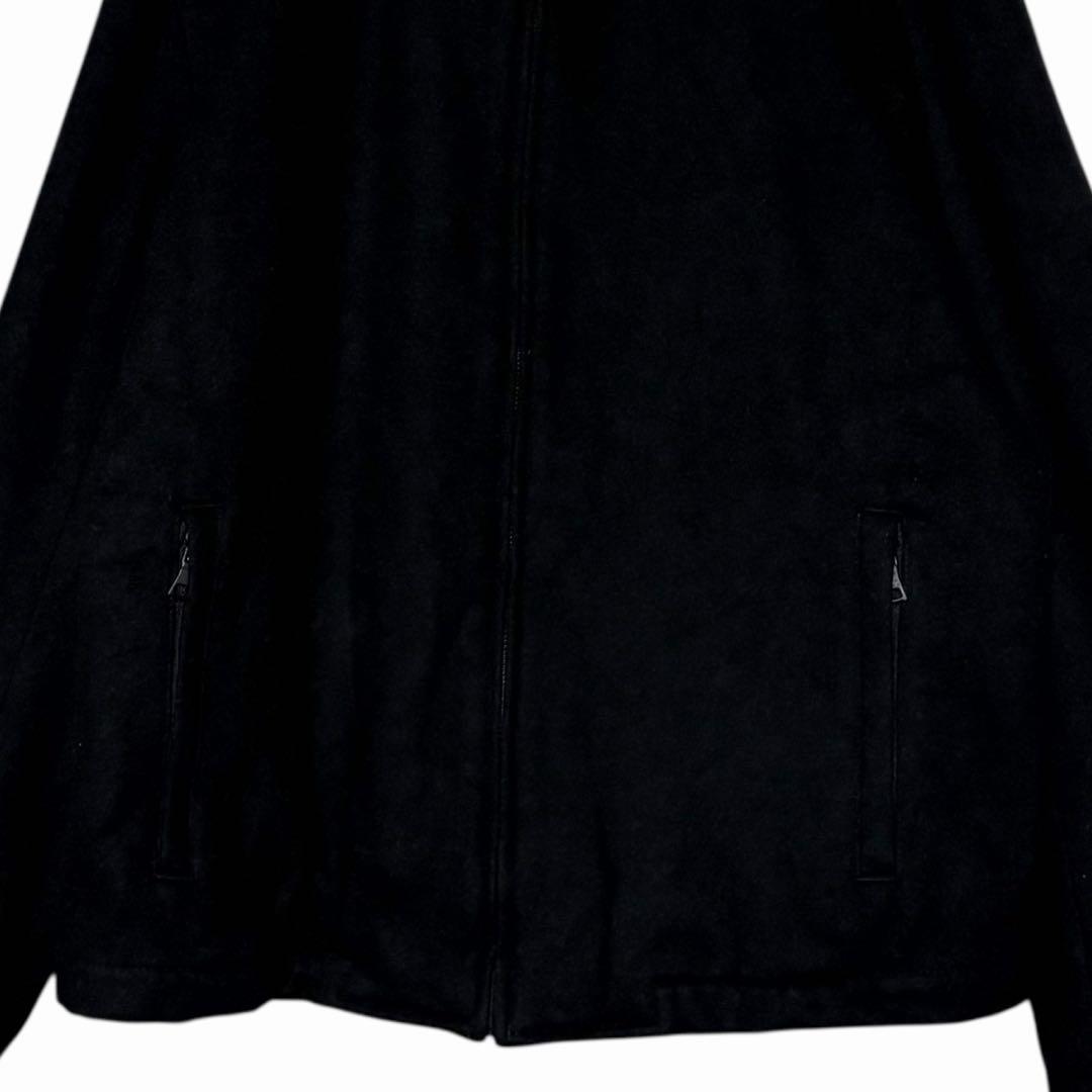 00sUSA古着バナナリパブリック ウールジャケット 黒 M ジップ短丈ブルゾン