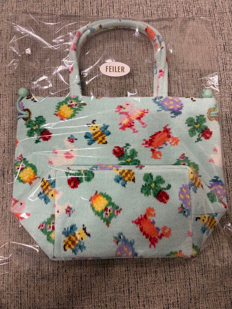 フェイラー×神崎恵　ファンキーフォーチュン　巾着バッグ　ペールグリーン