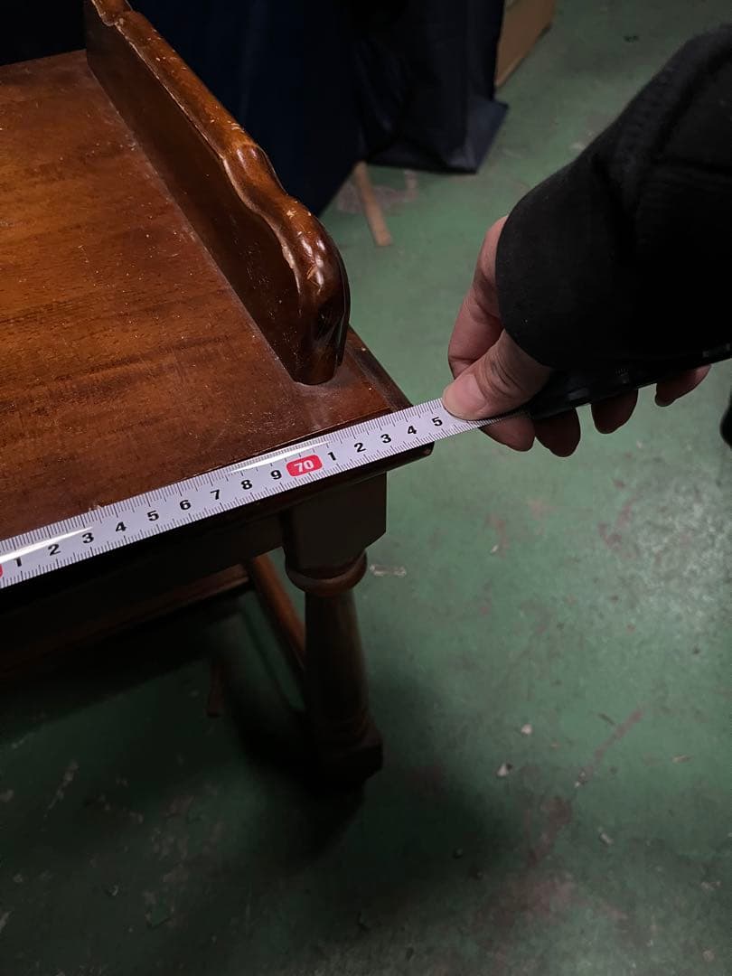 カリモク家具 電話台 木製座卓 小棚付き