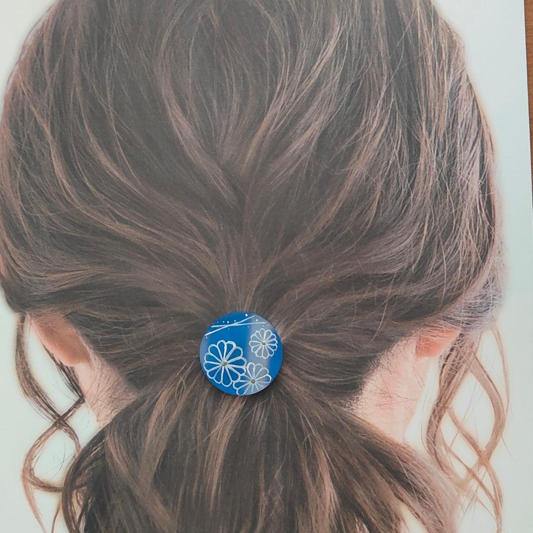 【855】ハンドメイド　レジン　ヘアゴム　ポニーフック