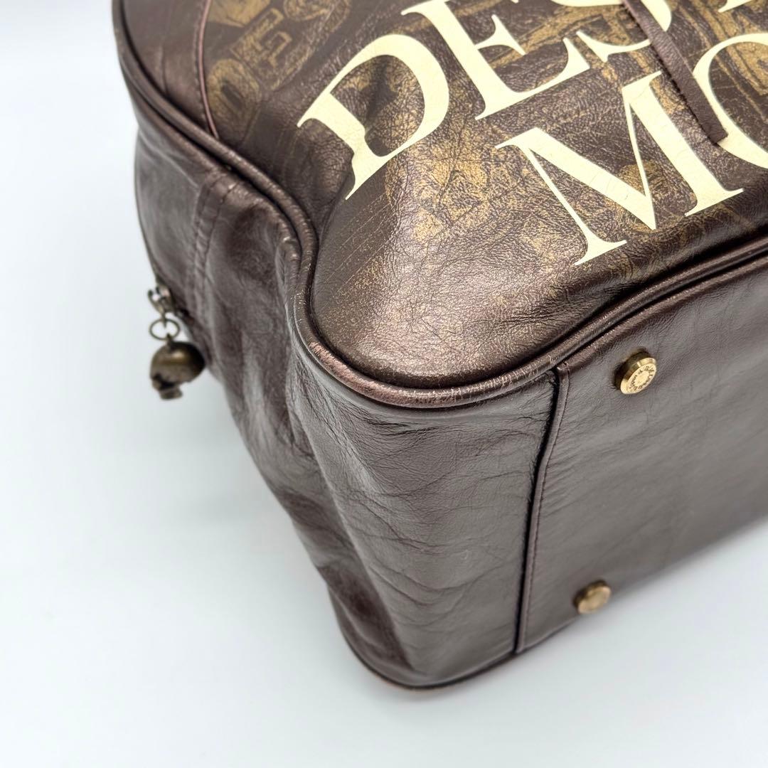 希少 ヒステリックグラマー ADMJ コラボ レザー ボストンバッグ ブロンズ