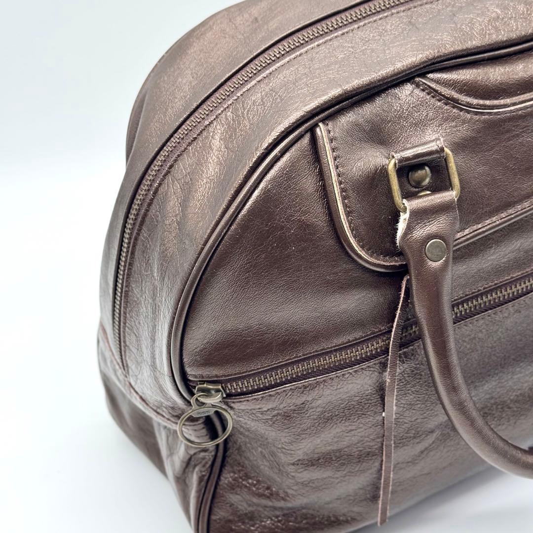 希少 ヒステリックグラマー ADMJ コラボ レザー ボストンバッグ ブロンズ