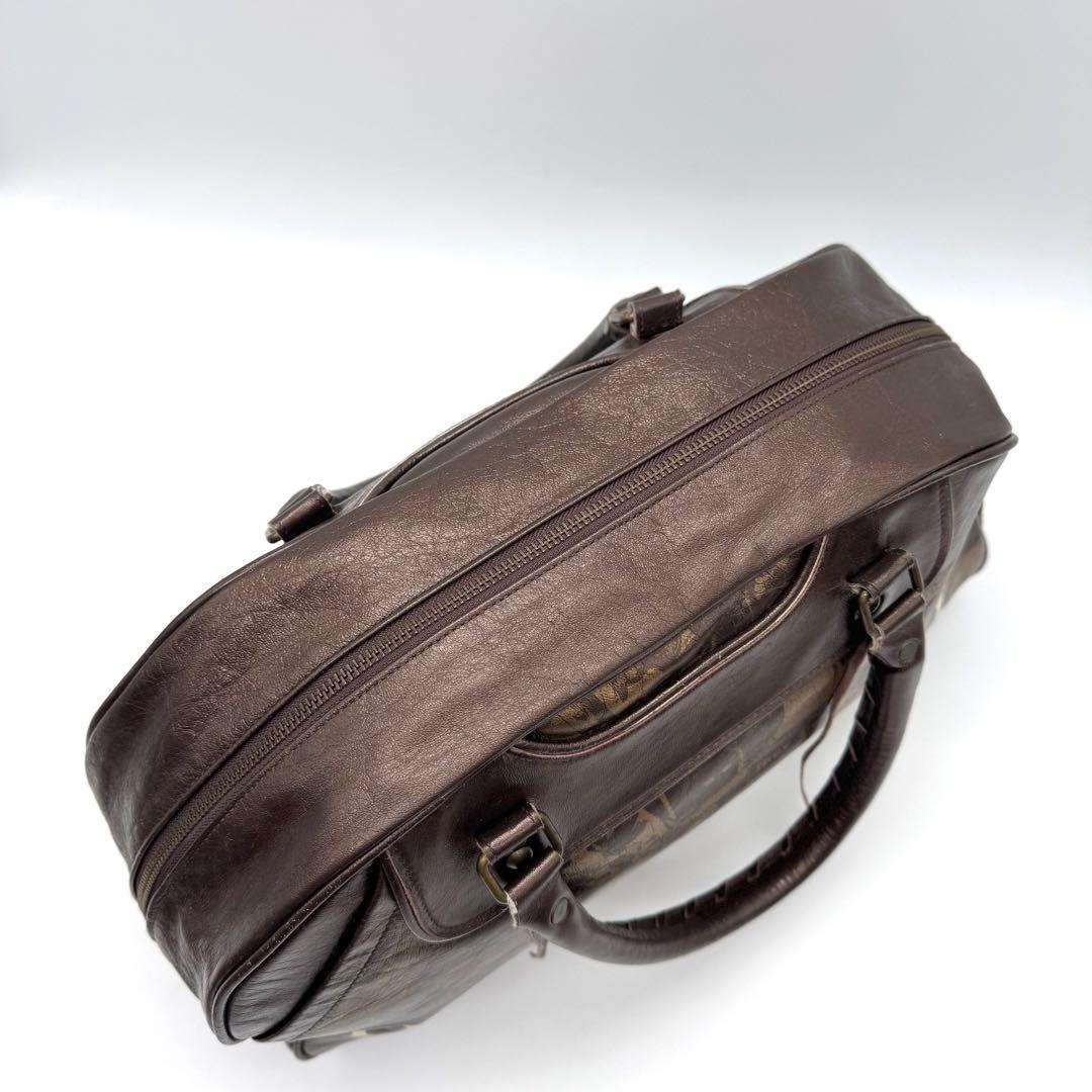 希少 ヒステリックグラマー ADMJ コラボ レザー ボストンバッグ ブロンズ