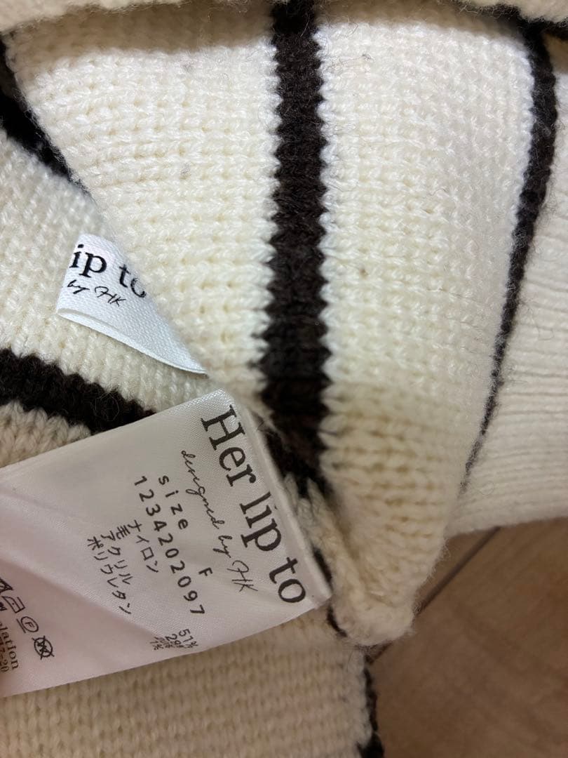 トップス herlipto Striped Turtleneck KnitPullover