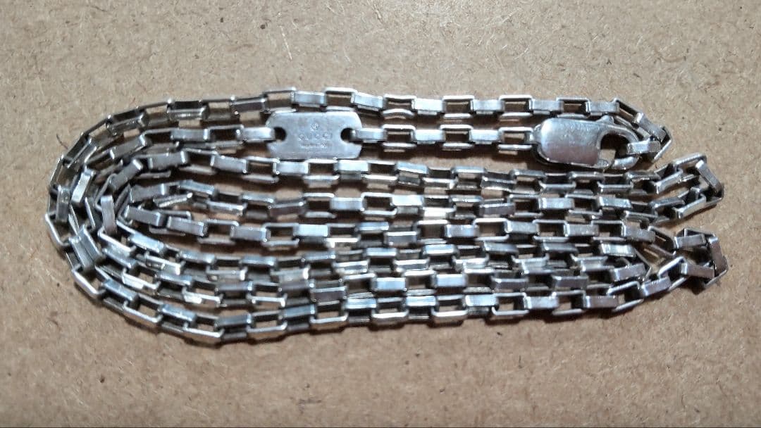 GUCCI グッチ ベネチアンチェーン ネックレス シルバー925 約50cm