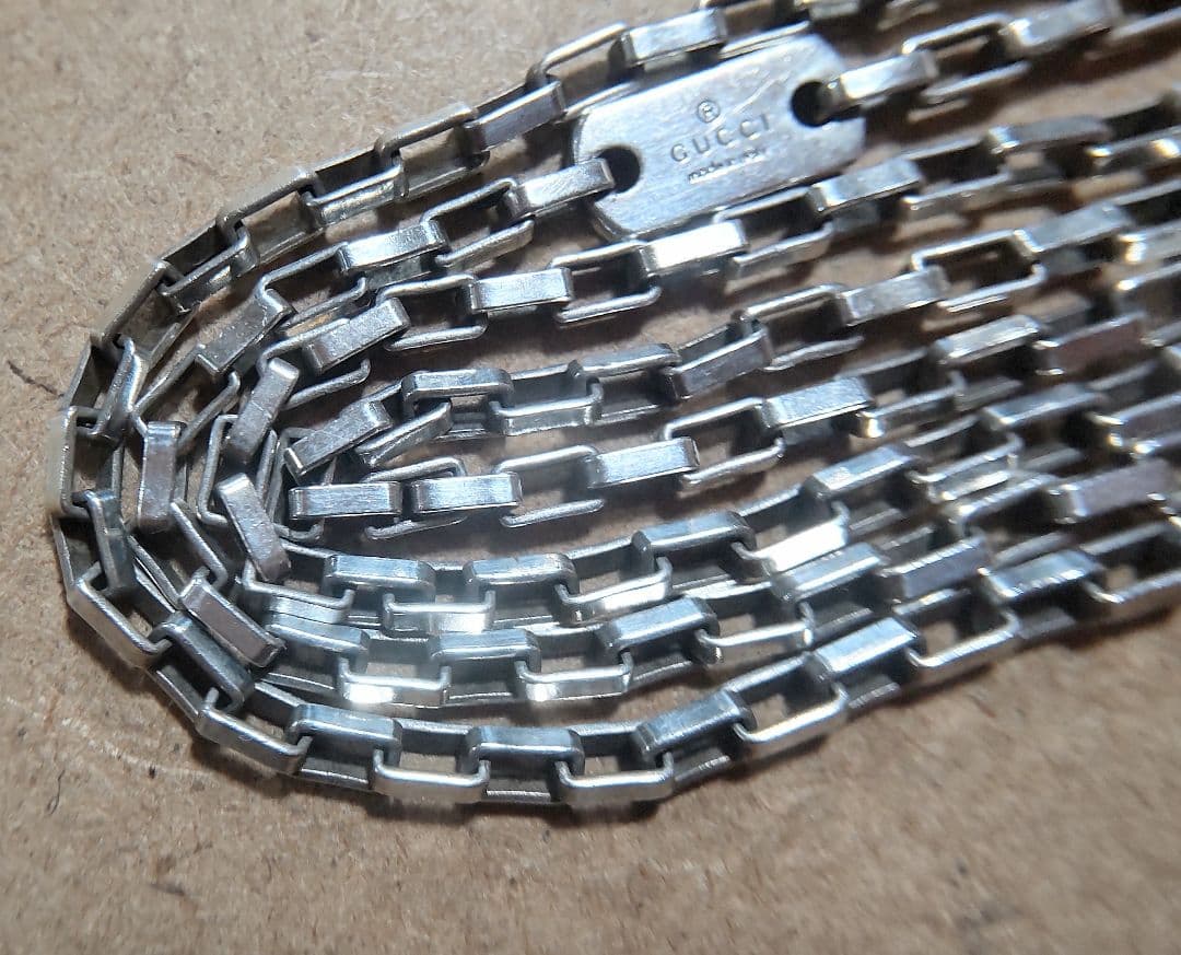 GUCCI グッチ ベネチアンチェーン ネックレス シルバー925 約50cm