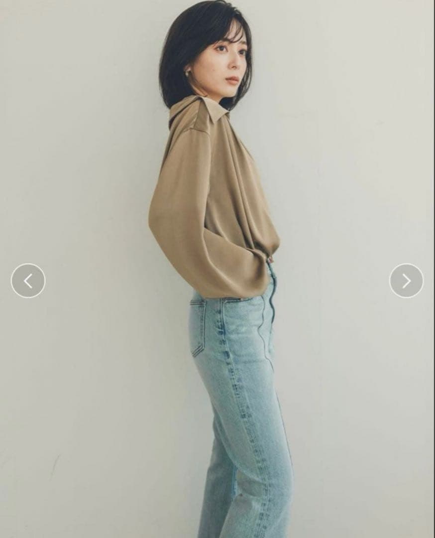 anuans センターシームセミフレアデニム