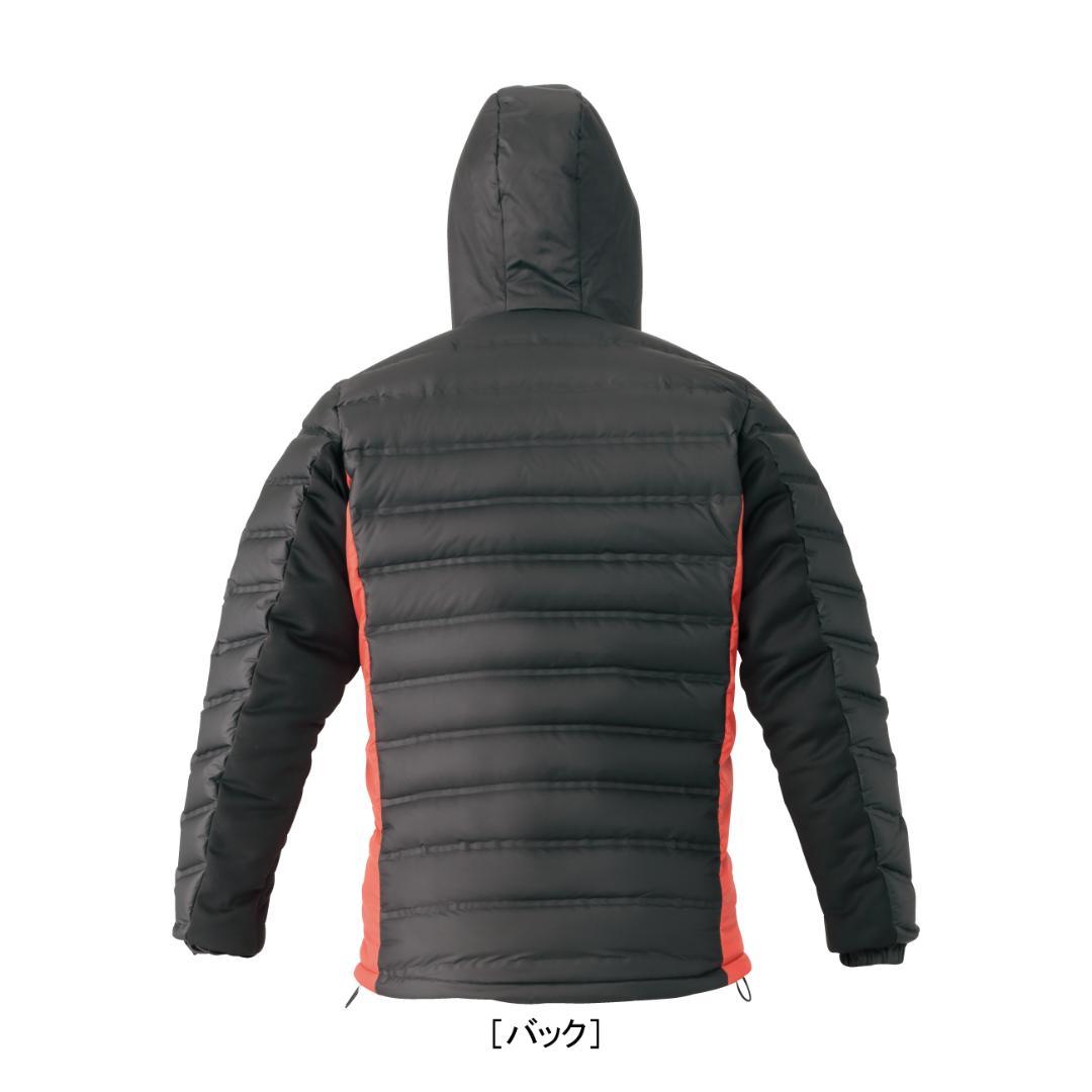 蒲人　がまかつ　ダウンパーカー GM3605 ブラック×レッド Lサイズ