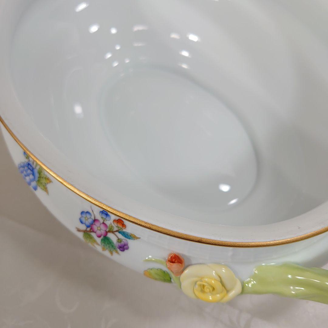 A*)様 ヘレンド ヴィクトリアブーケ チュリーン 大型 陶器 ボウル 蓋なし