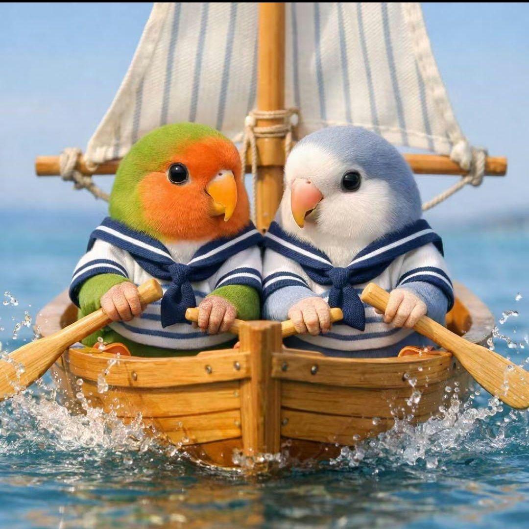 可愛いインコパネル生地　ハンドメイド