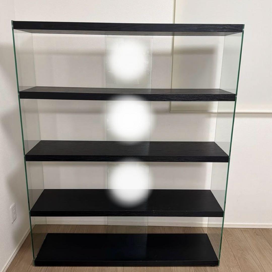 フランフラン Francfranc ガラス棚 120cm ブラック