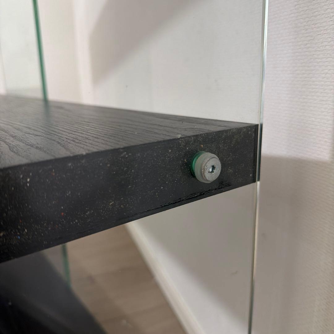 フランフラン Francfranc ガラス棚 120cm ブラック