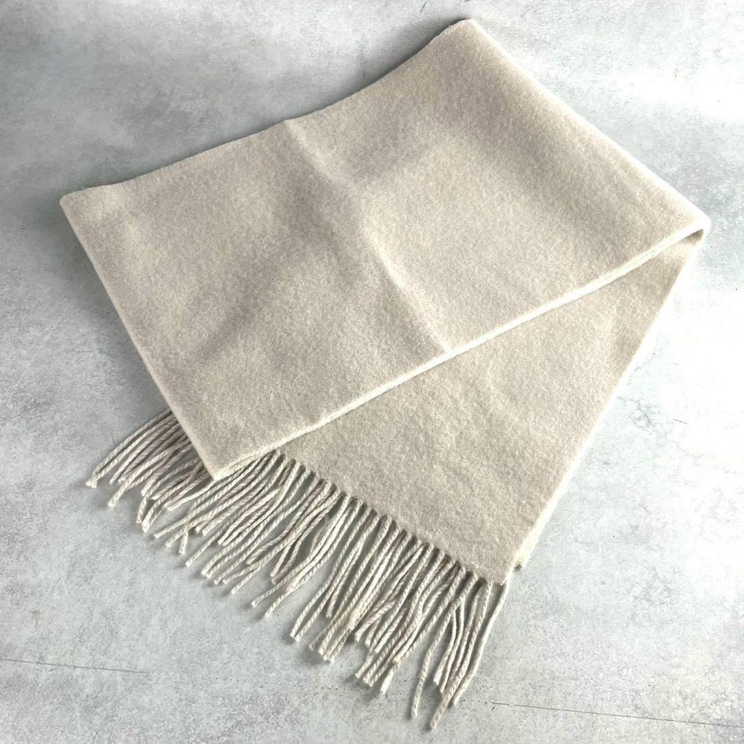 【極美品】ジョセフ カシミヤ100% マフラー 大判 近年モデル アイボリー