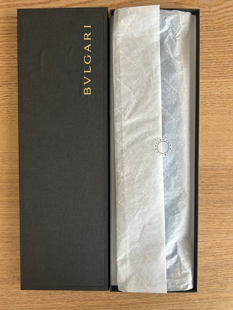 値下げ[新品未使用] BVLGARI 幾何学模様 ネクタイ 青