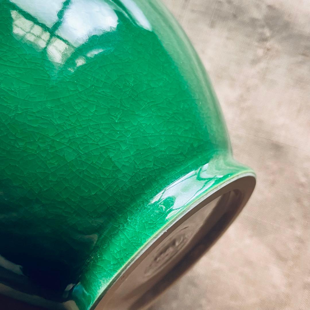 京焼　永楽善五郎　交趾花入　花瓶　花生