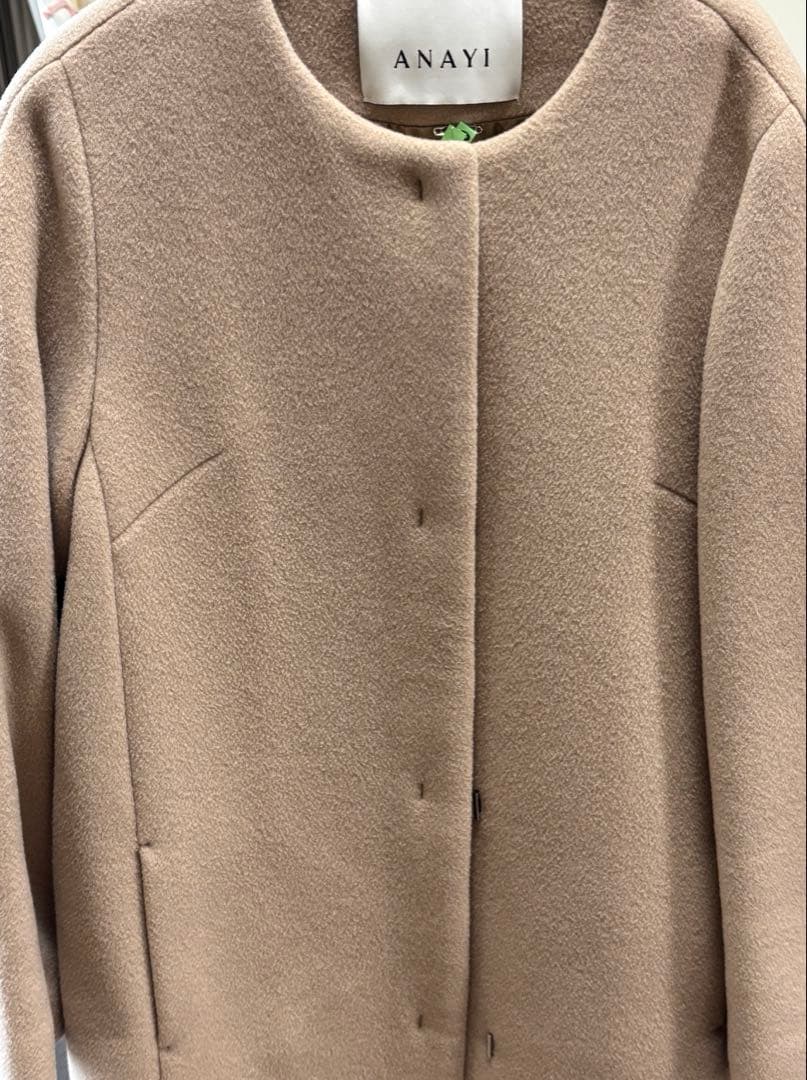 アナイ ダブルビーバークルーコート