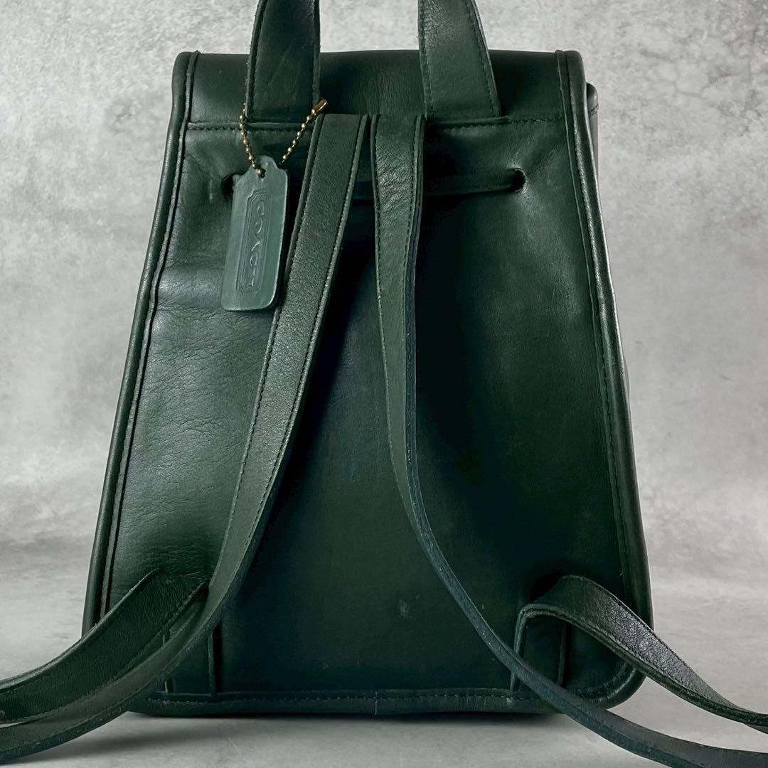 ✨稀少カラー✨オールドコーチ　リュック　バックパック　ターンロック　レザー　緑