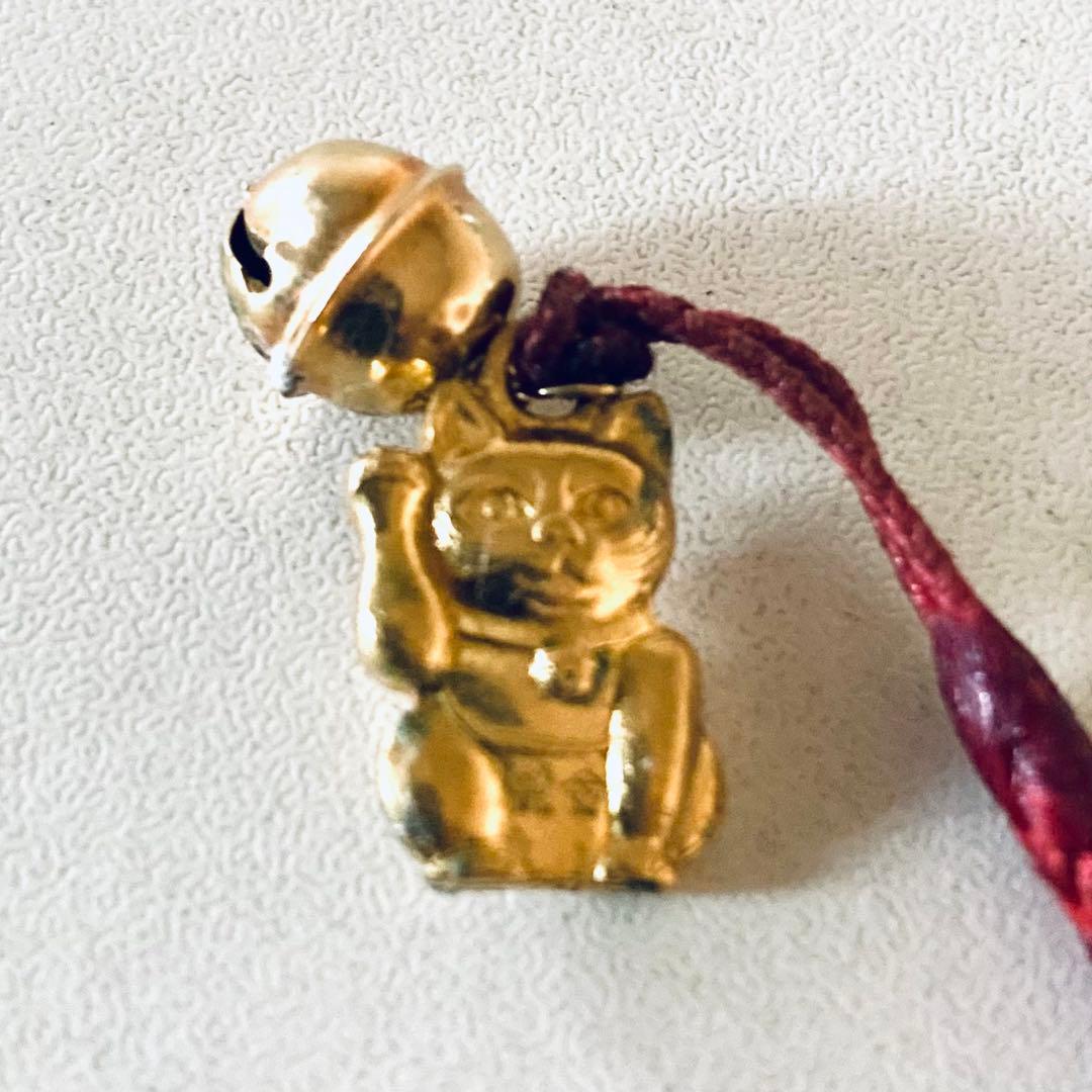 純金製　招き猫　根付　K24 4.70g 縁起物　招福