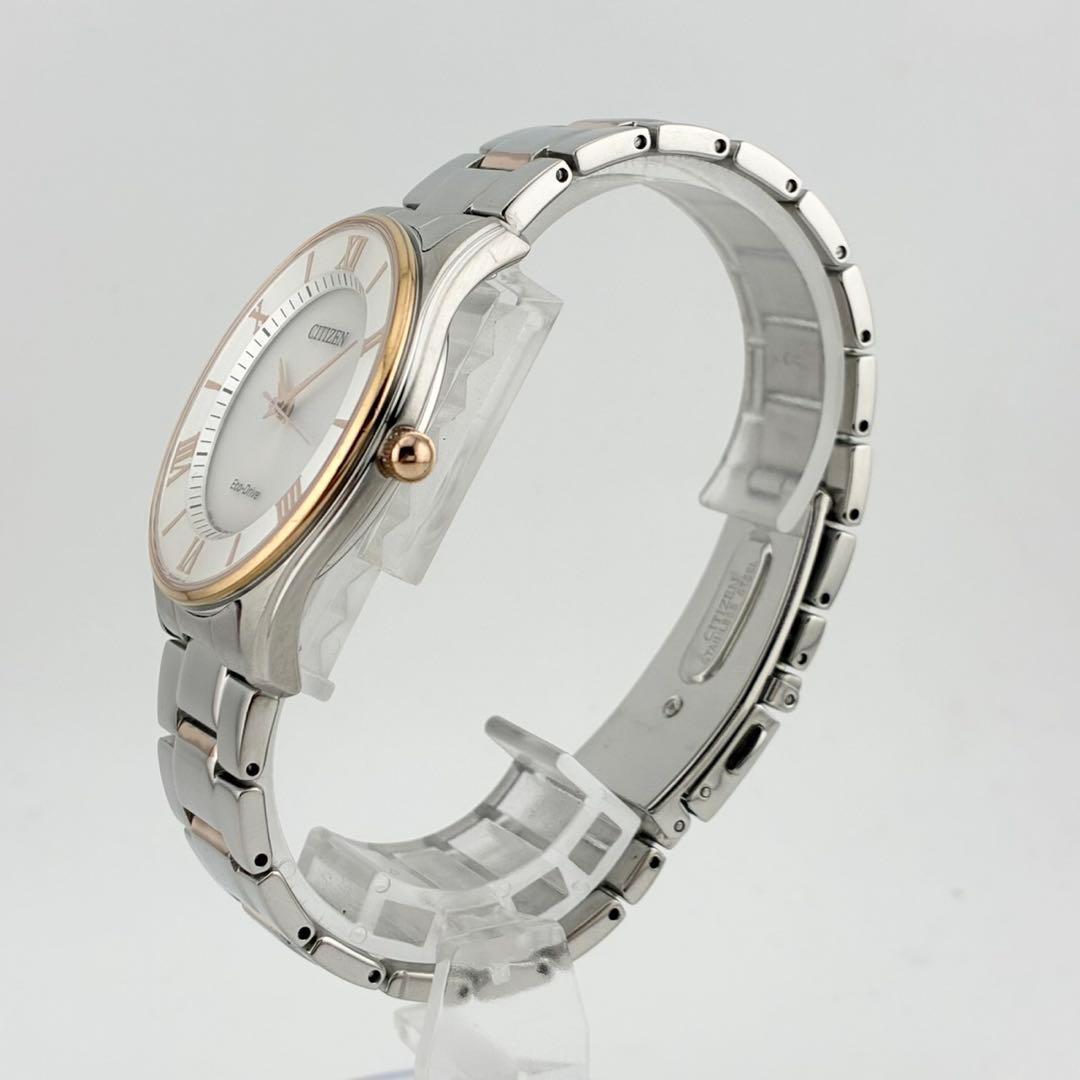 【希少】CITIZEN　腕時計　ソーラー　エコドライブ　純正ベルト　シルバー