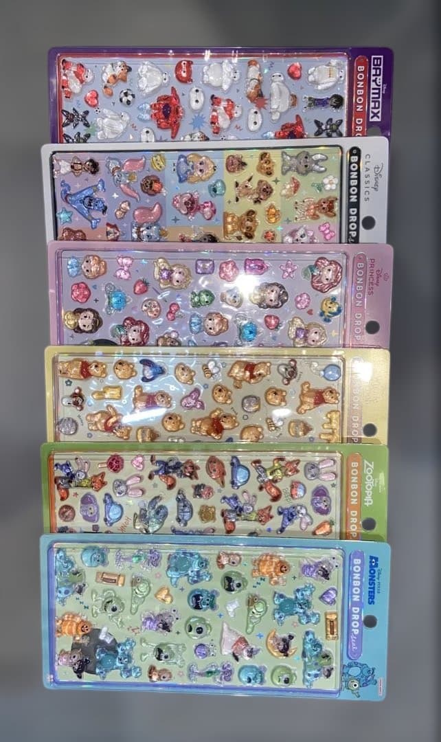 MIKI ボンボンドロップシールディズニー6種セット