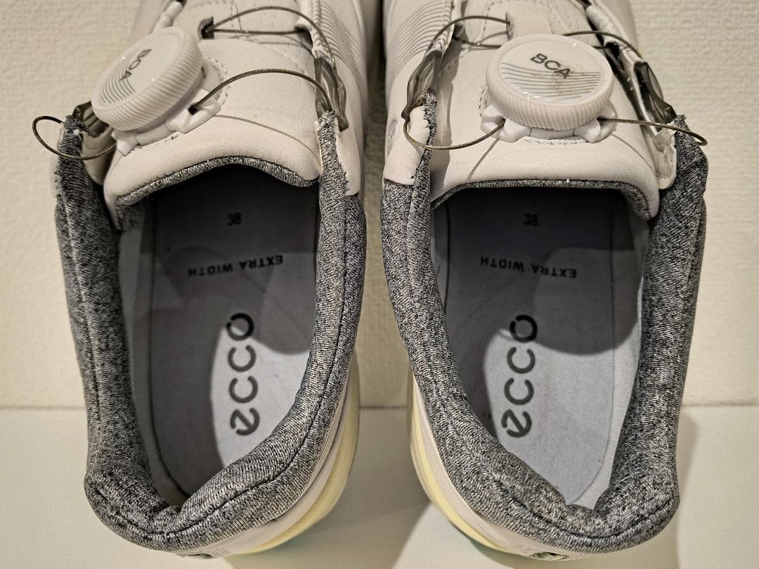 【美品】ECCO ウィメンズ GORE-TEXレザーゴルフシューズ 24cm