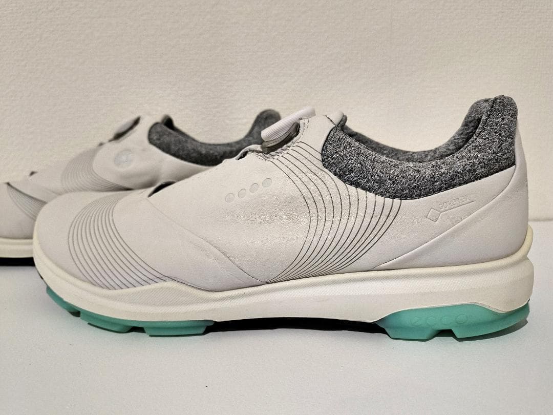 【美品】ECCO ウィメンズ GORE-TEXレザーゴルフシューズ 24cm