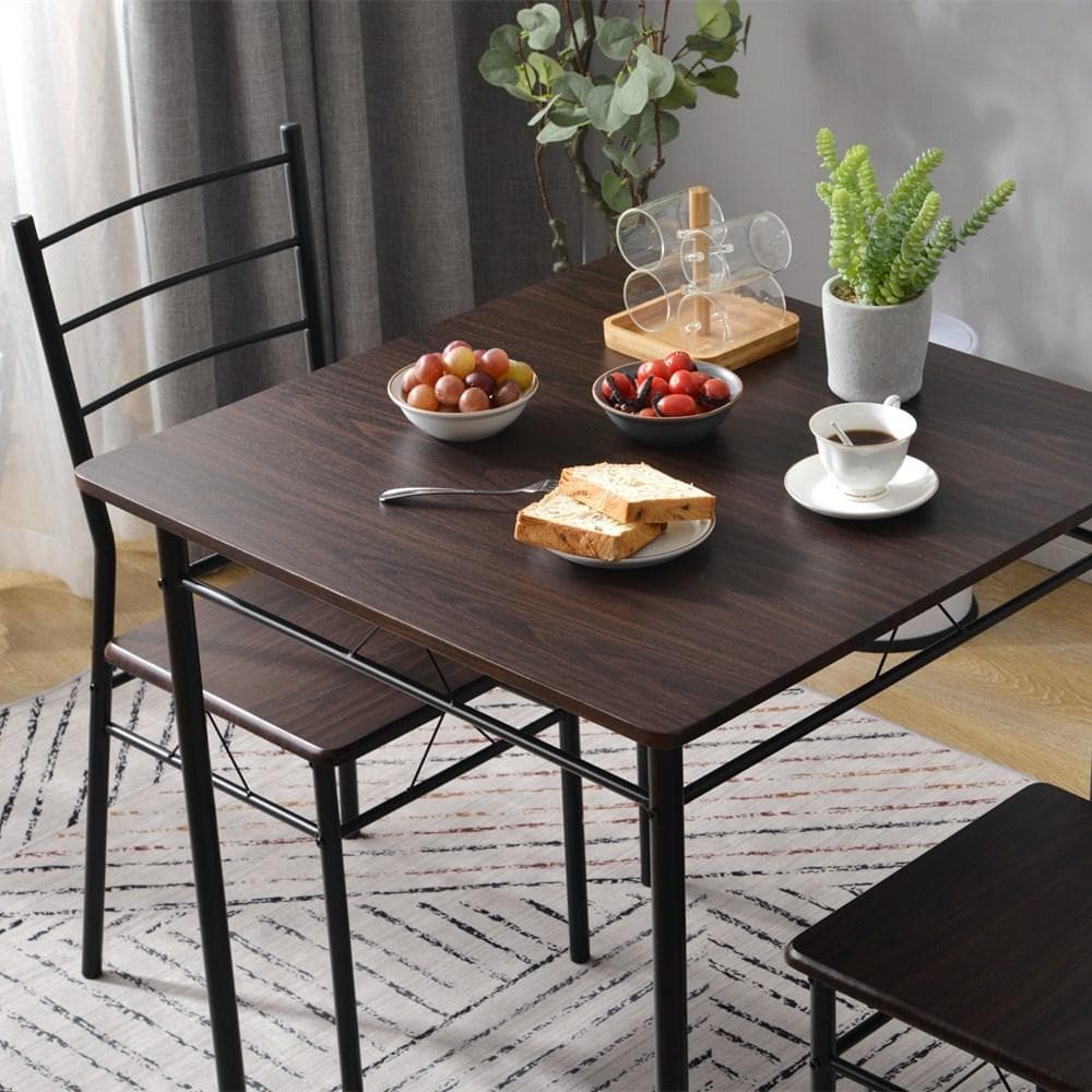 超人気！2人掛けテーブル＆チェア おしゃれ 北欧風 コンパクトセット　BROWN