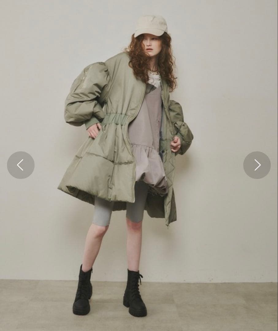 LA BELLE ETUDE パッファーボリュームAラインミドルコート