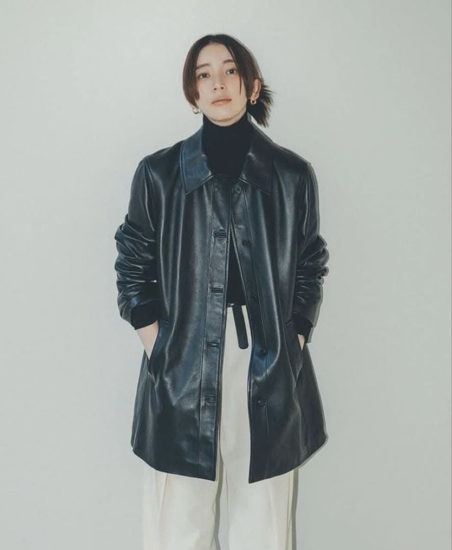 ジャケット・アウター todayful Ecoleather Soutiencollar Jacket