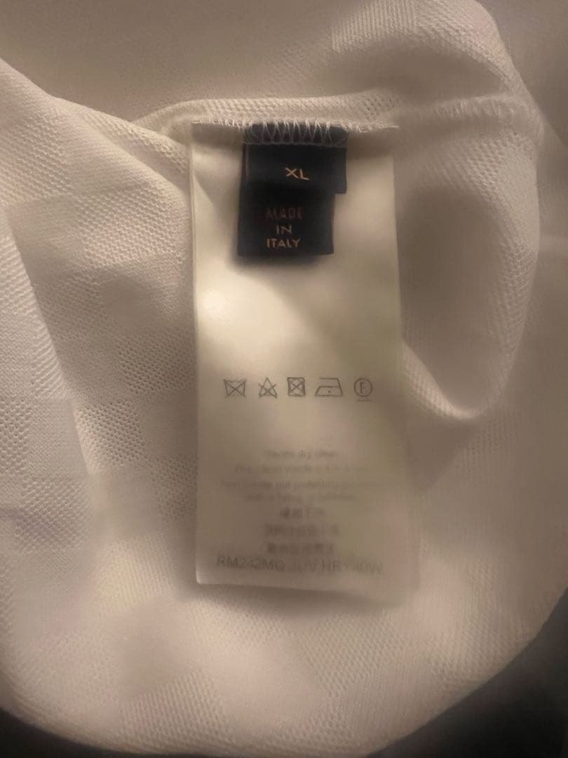 美品　ルイヴィトン　ダミエコットンピケTシャツ　ＸＬ