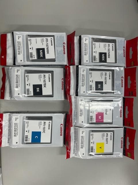 Canon PFI-107 インクカートリッジ 　 8個セット