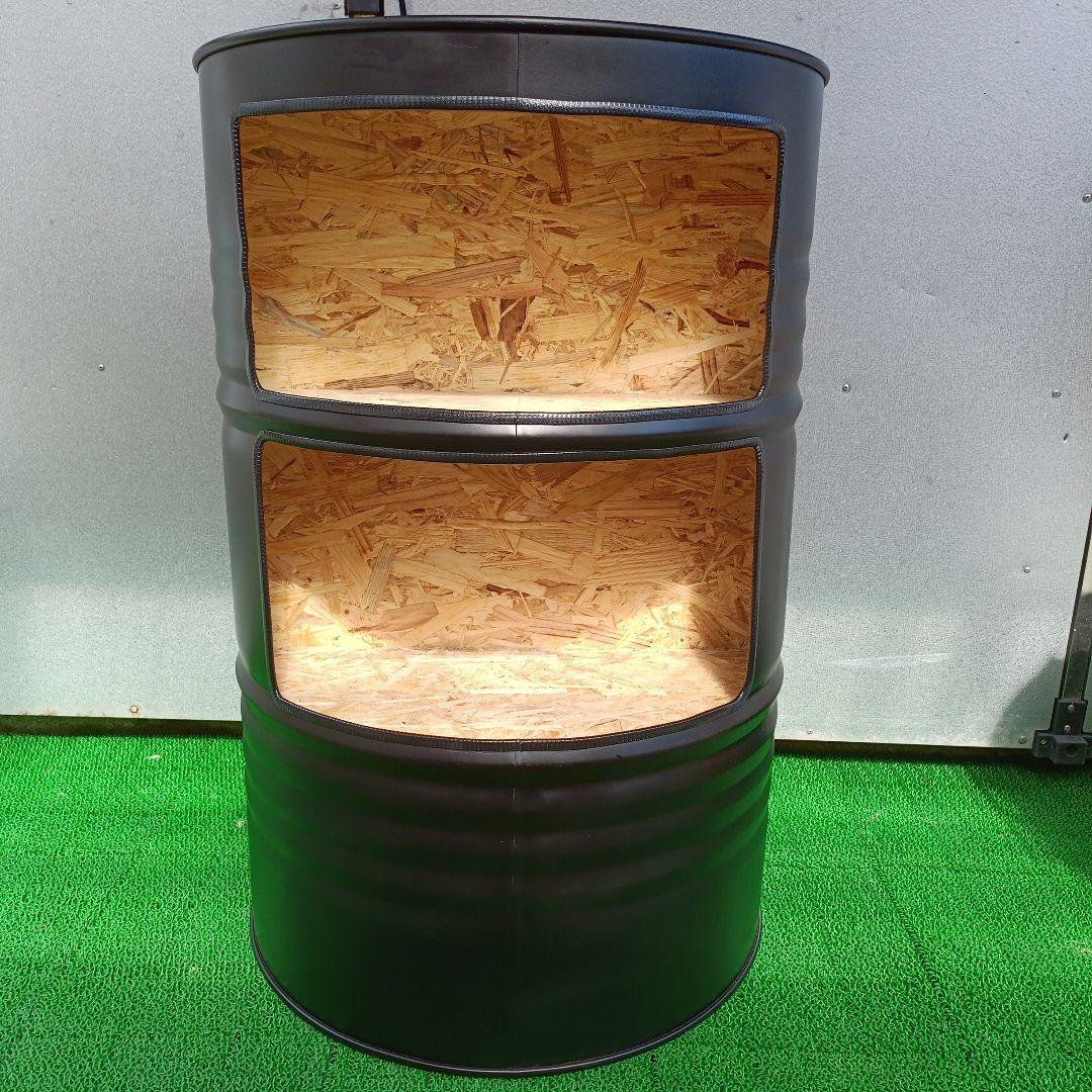 じみー様予約済み！ドラム缶remakeBOX！マッドブラック＆OSB合板仕上げ！