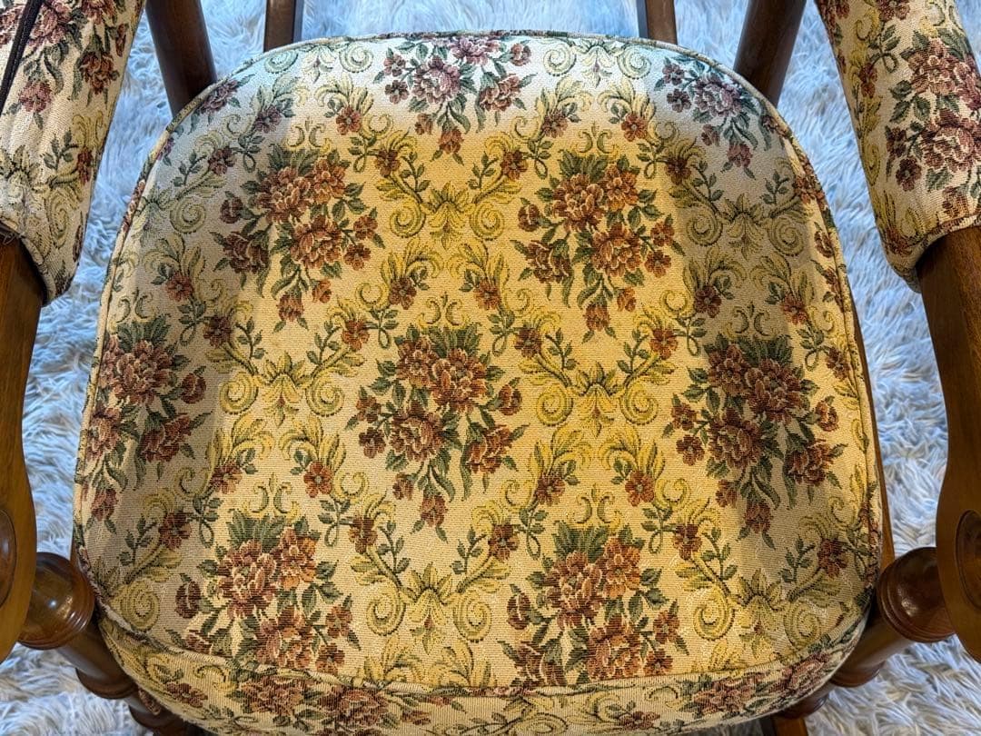 ロッキングチェア　ソファ　ゴブラン模様　アームチェア　ゆり椅子　ソファ　SZ