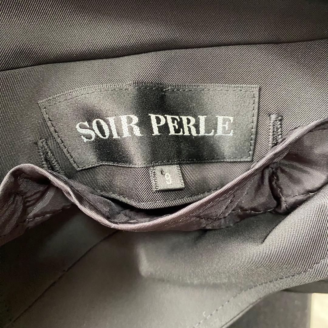 SOIR PERLE ライナー付き フォーマル ロングコート ステンカラー 9号