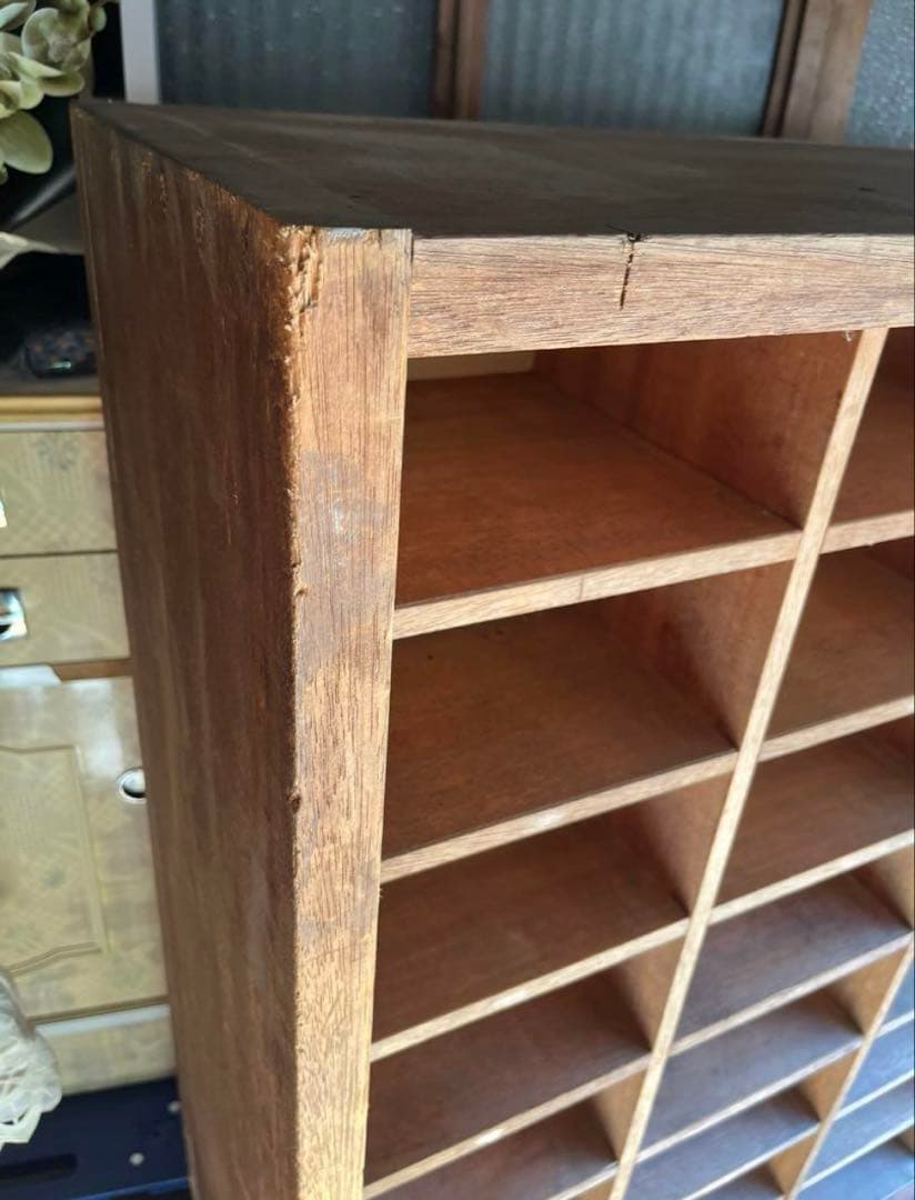 棚特大 古い 下駄箱 インテリア 昭和レトロ ビンテージ アンティーク 当時物