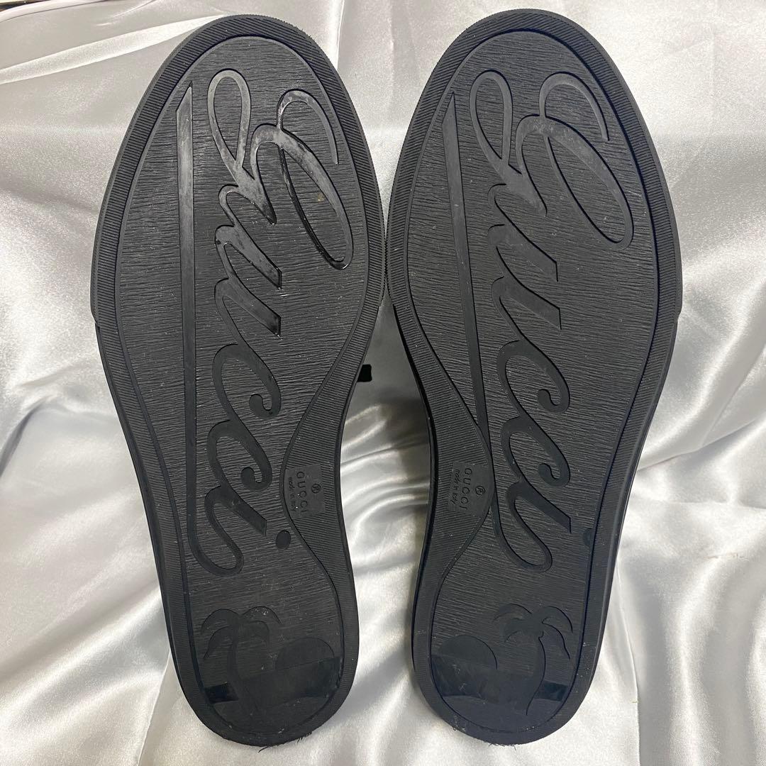 GUCCI グッチ　28cm スニーカー GGキャンバス ネイビー ブラック 黒