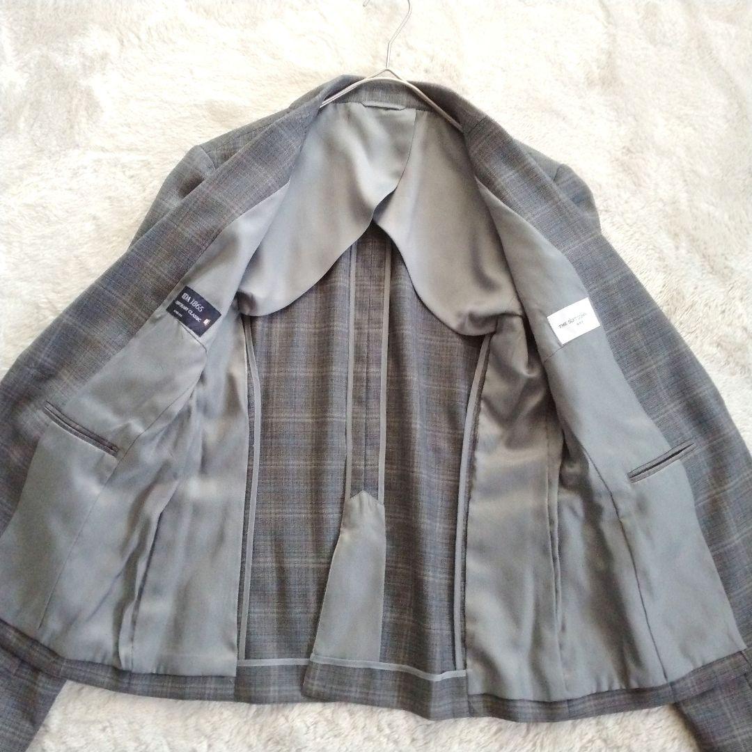 【REDA スーツカンパニー】大きいサイズ 42　チェック パンツ スーツ 1B