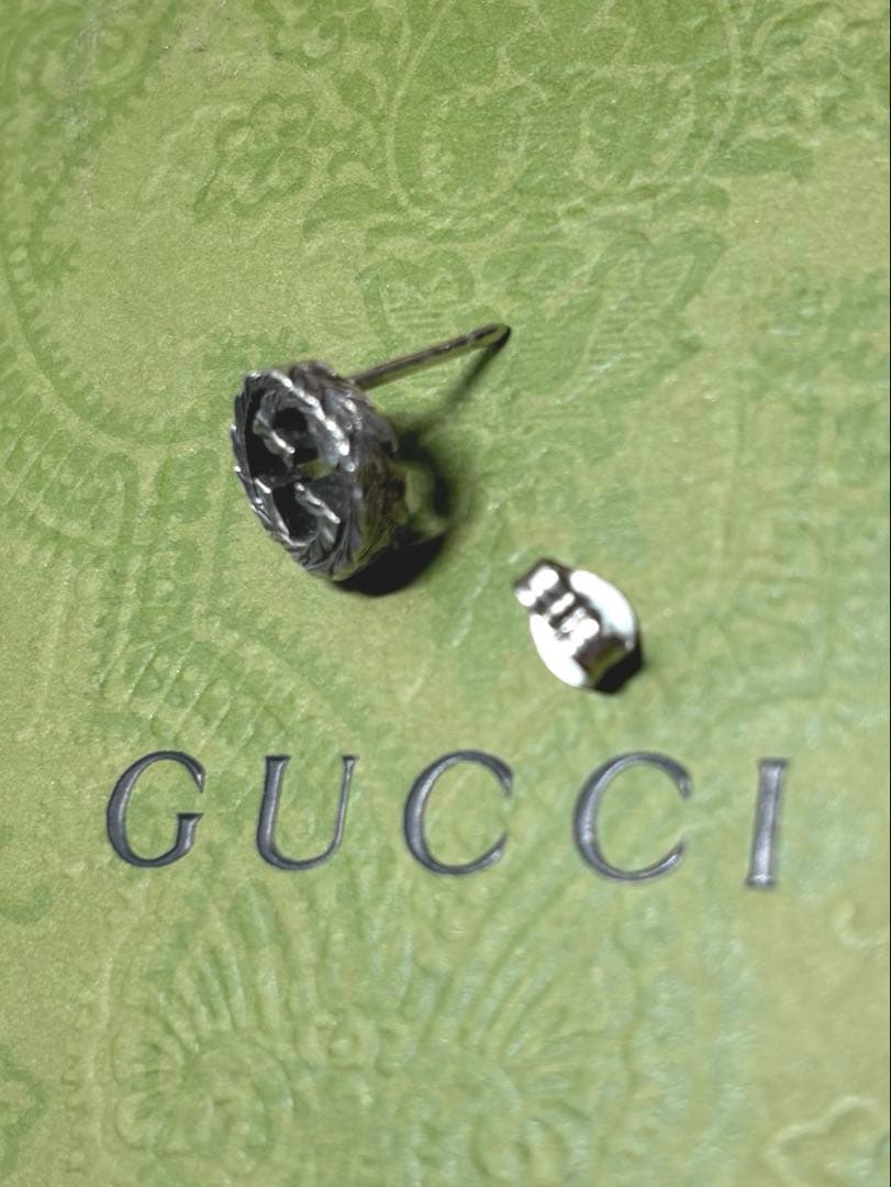 美品✨️ GUCCI グッチ アラベスク インターロッキング ピアス 片耳