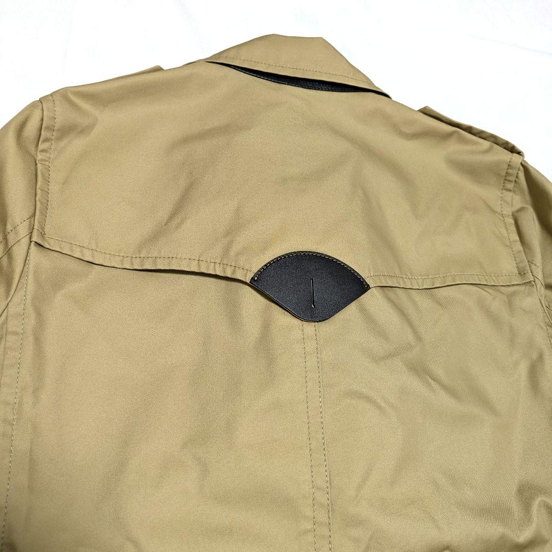 極美品✨ COACH トレンチコート レザー切り替え　ダブル　チャーム付き