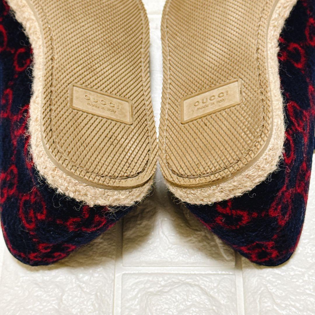 avi　極美品✨GUCCI ムートンシューズ　GG柄×ホースビット　ボア