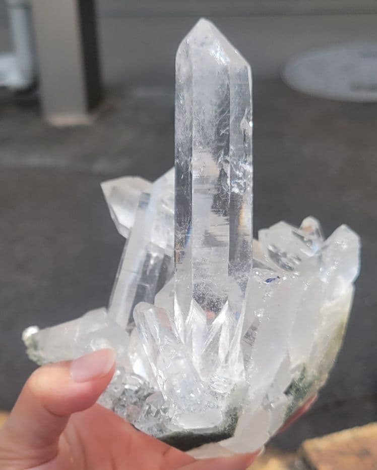 ！ヒマラヤ水晶 インド希少 マニハール水晶原石クラスター透明感抜群！