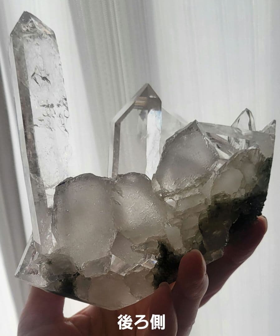 ！ヒマラヤ水晶 インド希少 マニハール水晶原石クラスター透明感抜群！