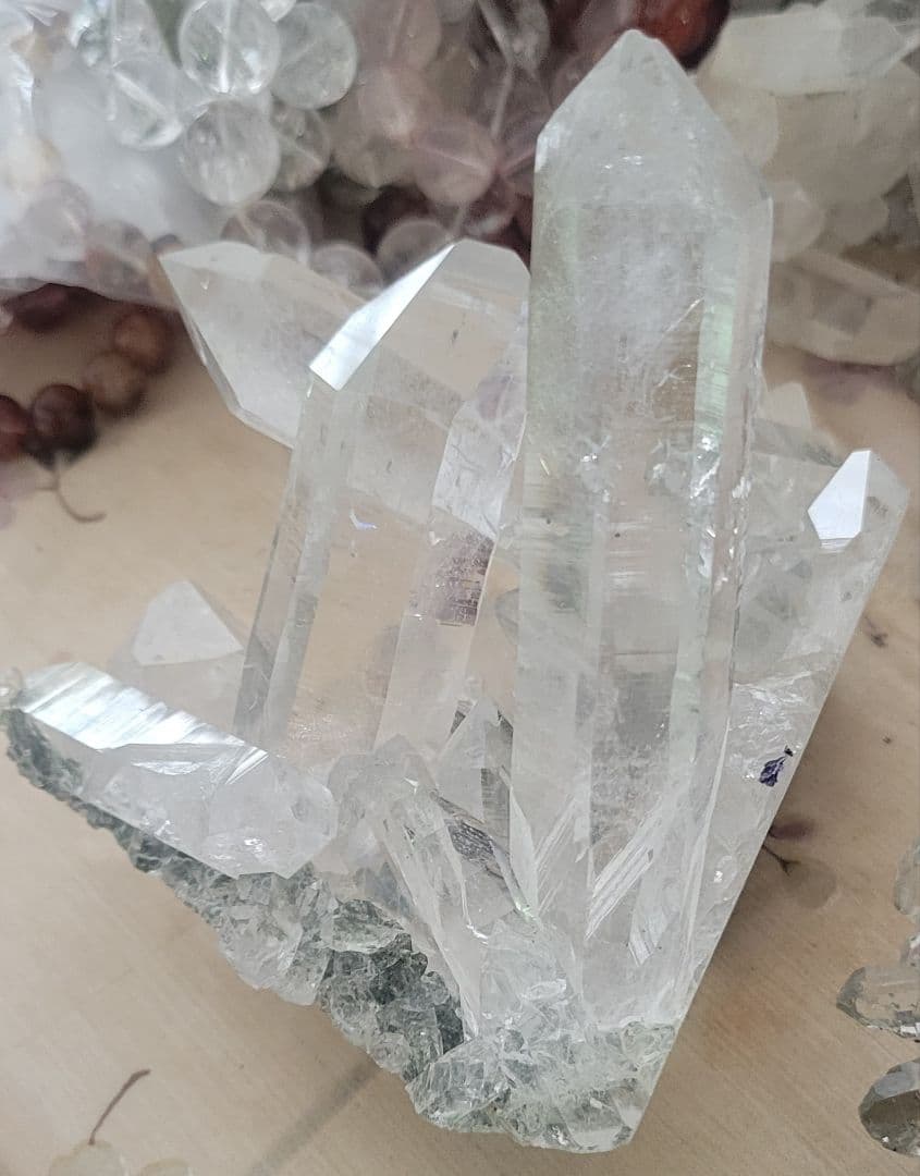 ！ヒマラヤ水晶 インド希少 マニハール水晶原石クラスター透明感抜群！