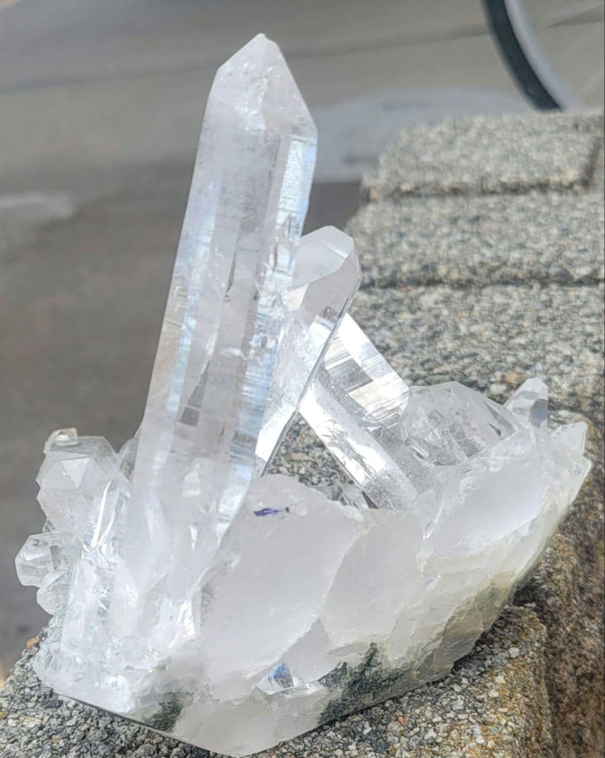 ！ヒマラヤ水晶 インド希少 マニハール水晶原石クラスター透明感抜群！