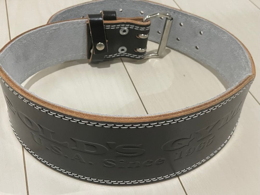 ゴールドジム(GOLD'S GYM) EXレザーベルト パワーベルト Mサイズ