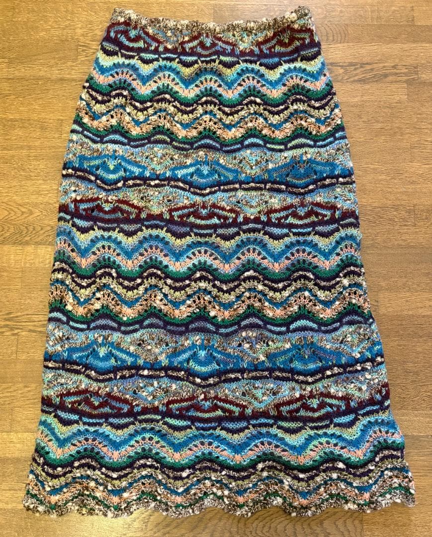 MISSONI ミッソーニ マルチカラー ニットスカート 総柄 イタリア製